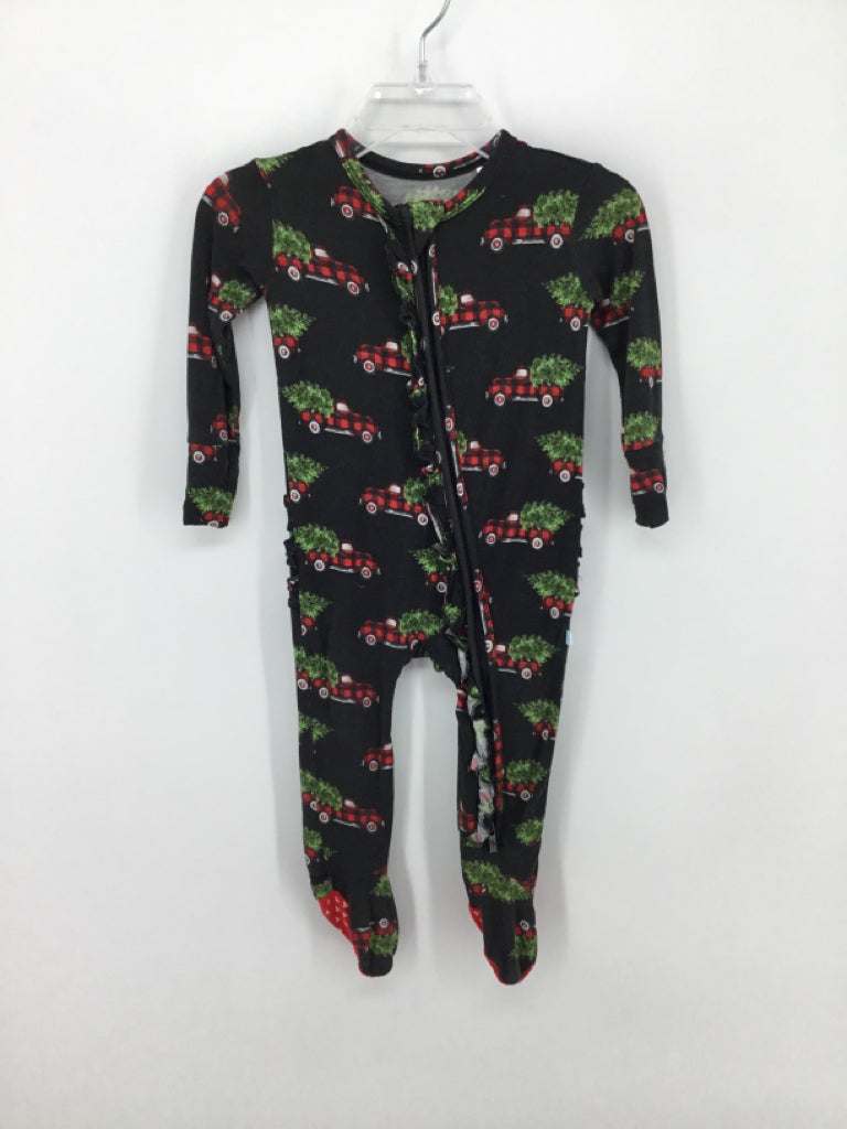 Posh Peanut Child Size 6-9 Months Black Christmas Sleeper