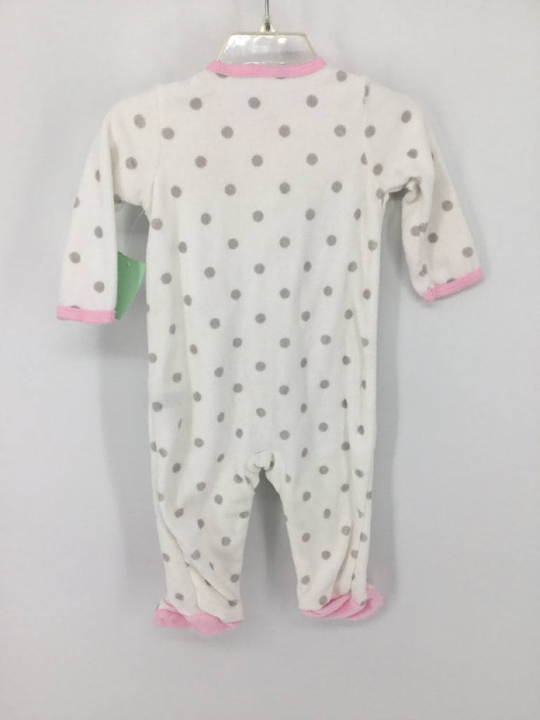 Carter's Child Size 6 Months White Sleepers