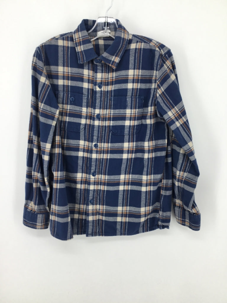 Gap Kids Child Size 10 Blue Plaid Shirt - boys