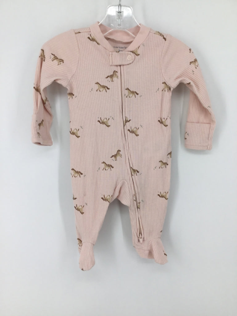 Carter's Child Size 3 Months Pink Sleepers
