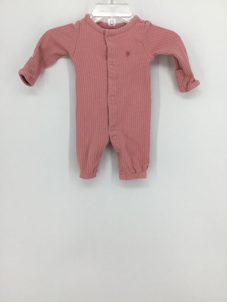 Just One You Made by Carters Child Size Preemie Pink Solid Pajamas - boys