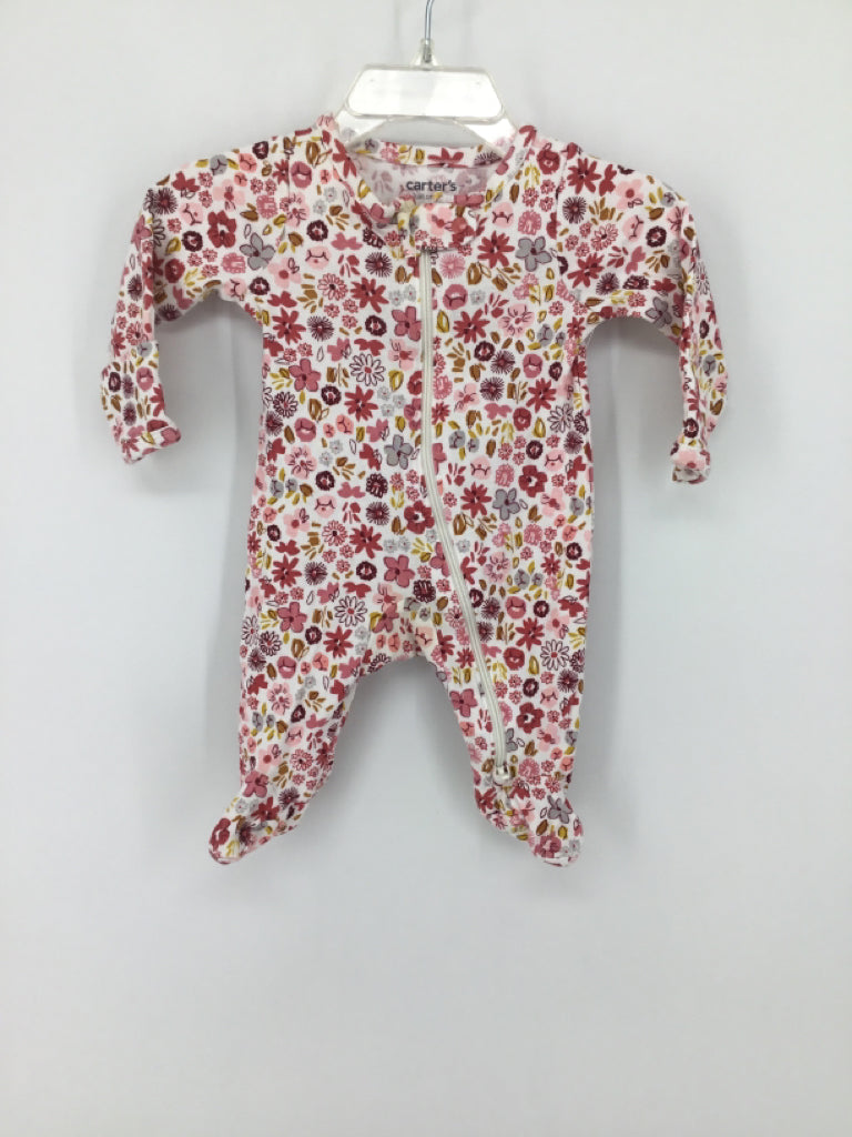 Just One You Made by Carters Child Size Newborn Pink Sleepers