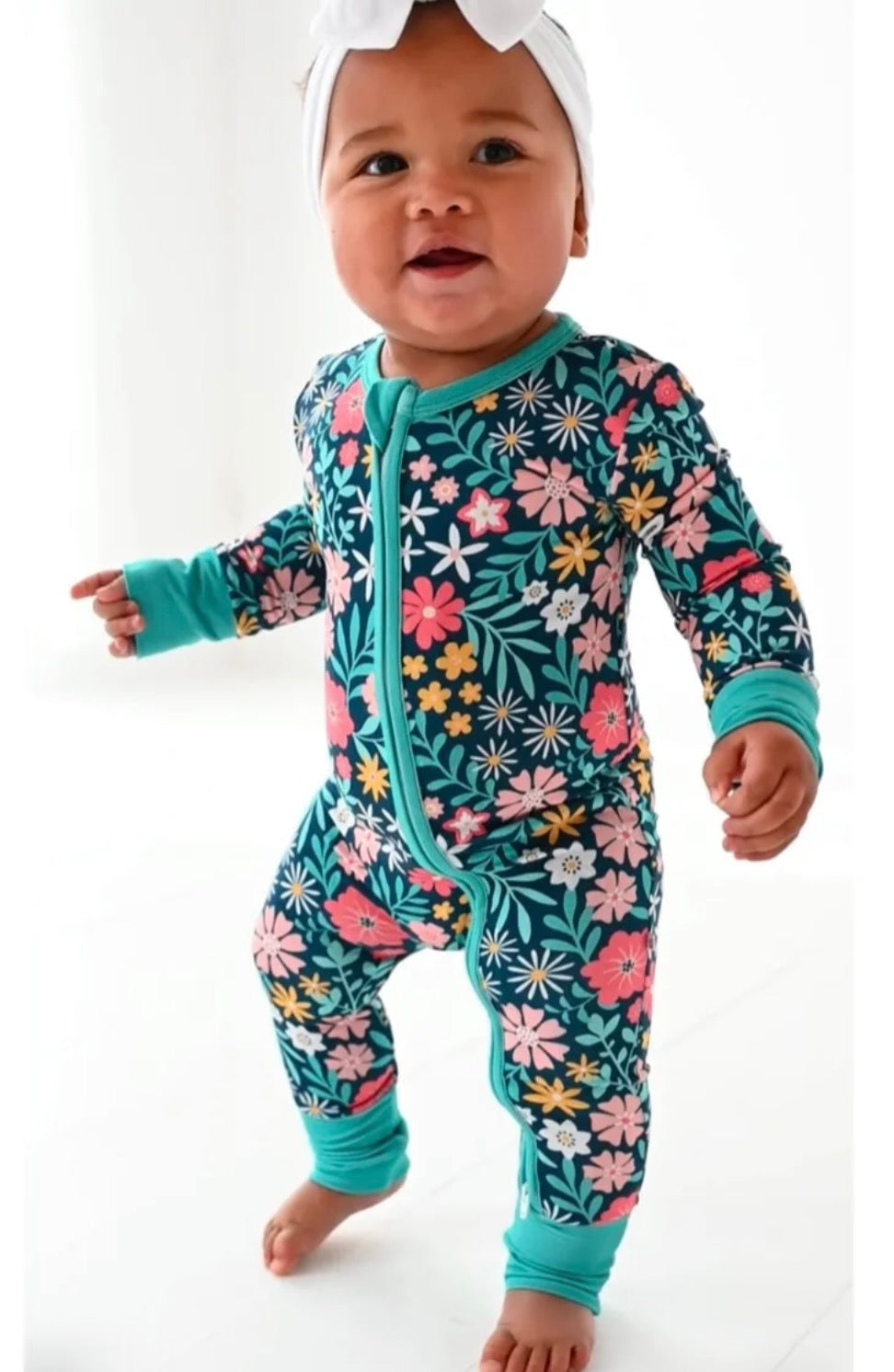 Bird & Bean - Footless Romper (Maren Floral)