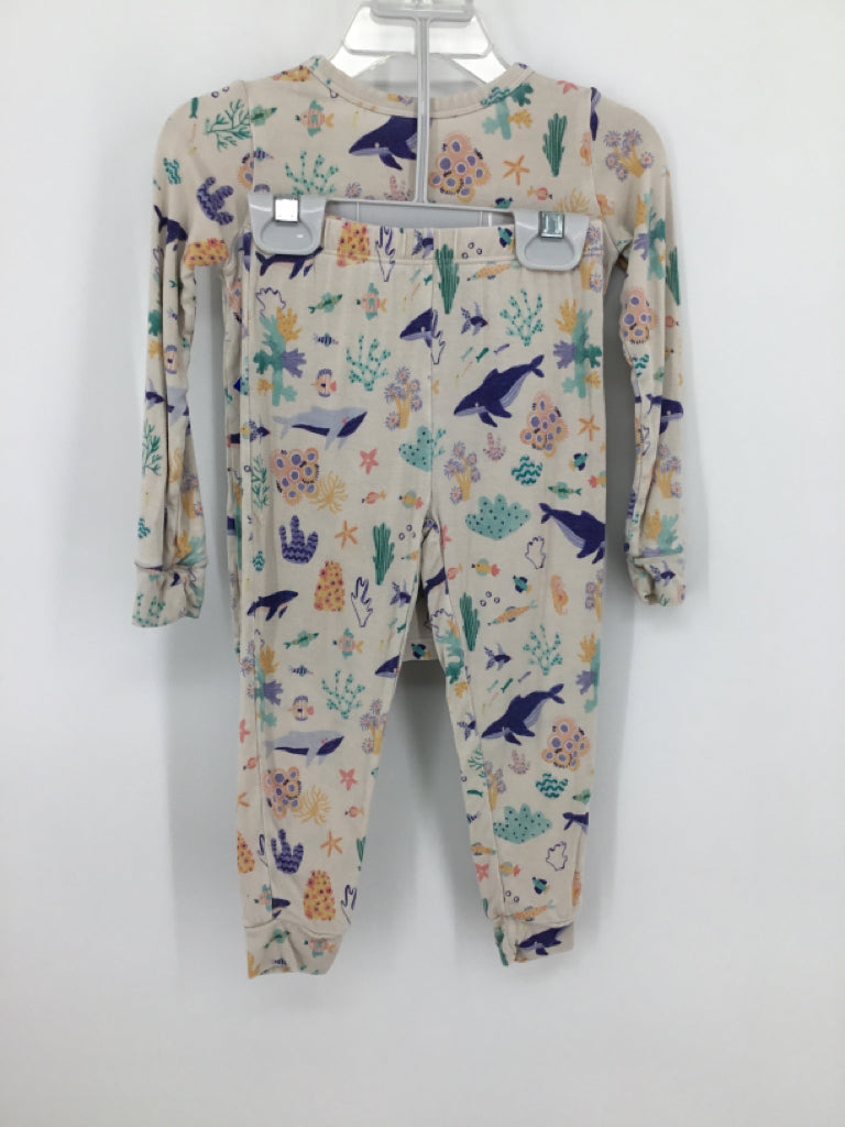 Bird & Bean Child Size 2 Multi-Color Print Pajamas - boys