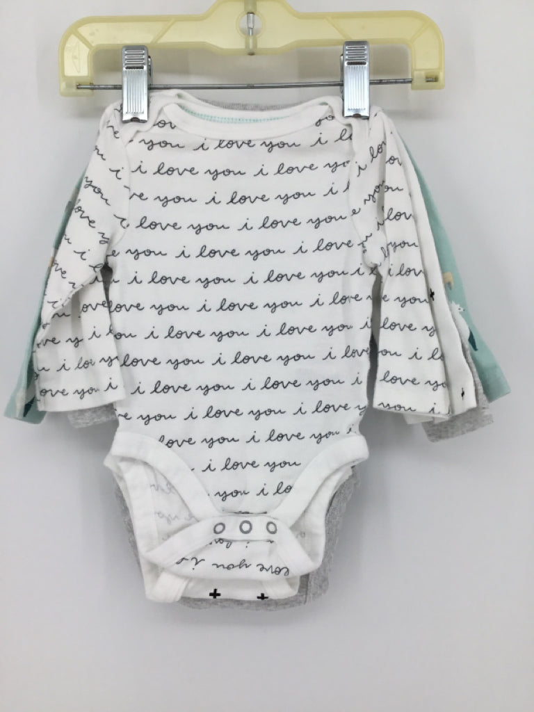 cloud island Child Size 0-3 Months White Onesie