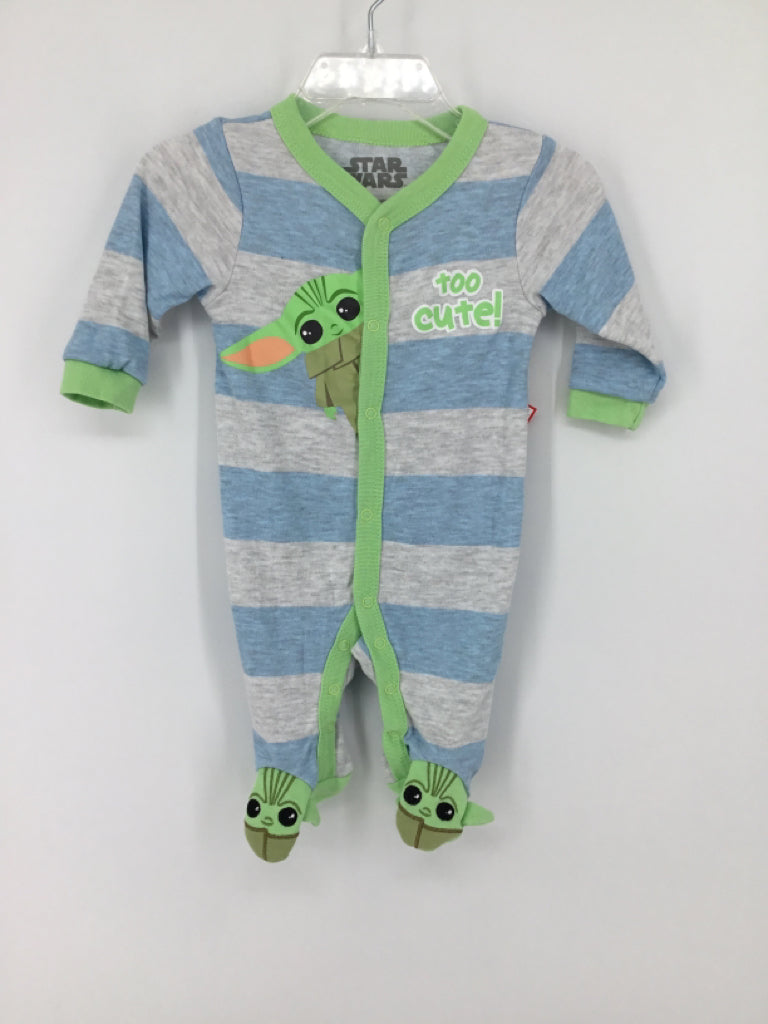 Star Wars Child Size 0-3 Months Blue Sleepers
