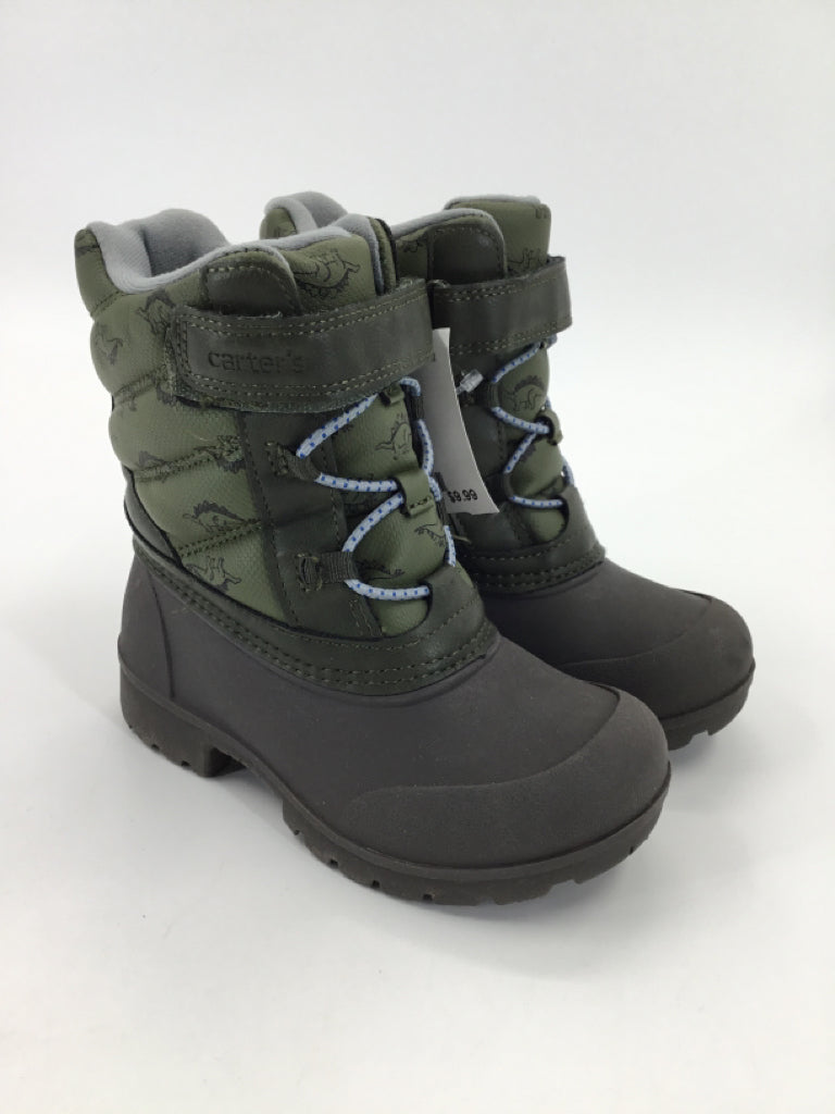 Carter's Child Size 11 Green Rain/Snow Boots