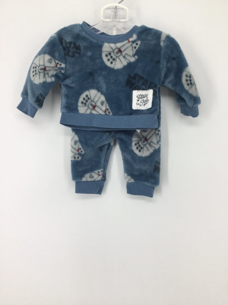 Star Wars Child Size Newborn Blue Character Pajamas - boys