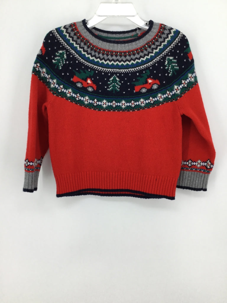 Mini Boden Child Size 2 Red Christmas Sweater