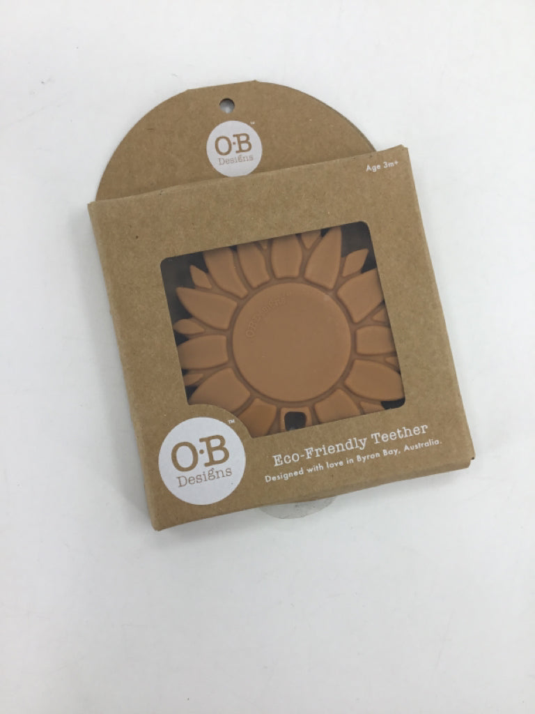 OB Designs Orange Silicone Sunflower Teether