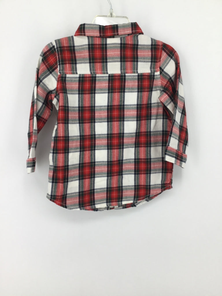 H & M Child Size 18 Red Plaid Shirt - boys