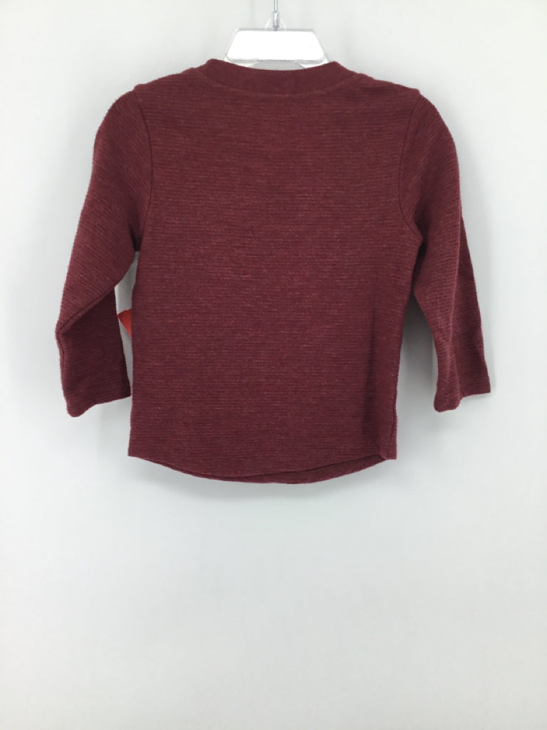 Cat & Jack Child Size 18 Months Burgundy Solid Shirt - boys