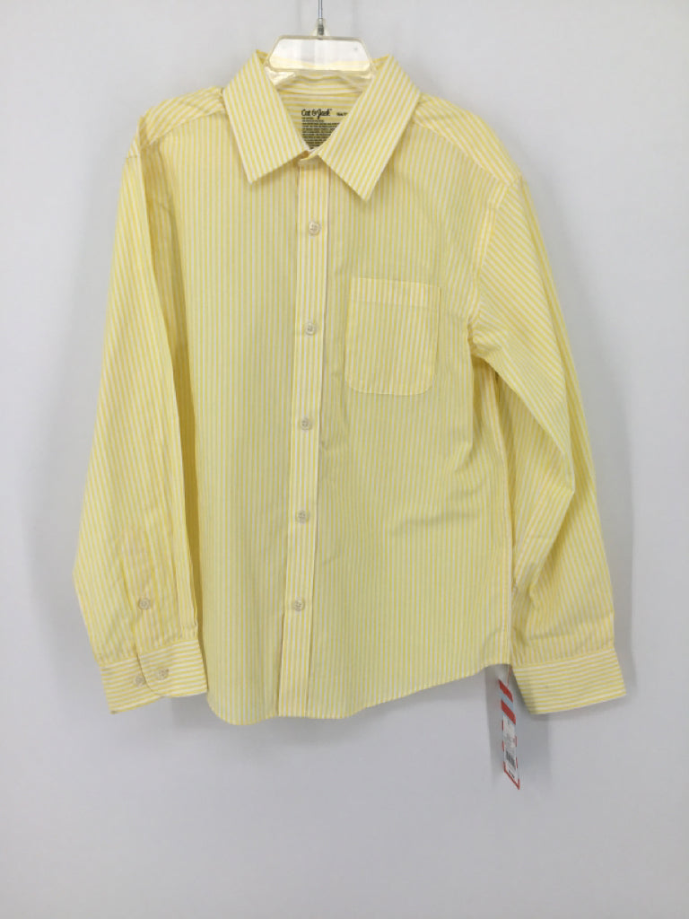 Cat & Jack Child Size 6 Yellow Stripe Shirt - boys