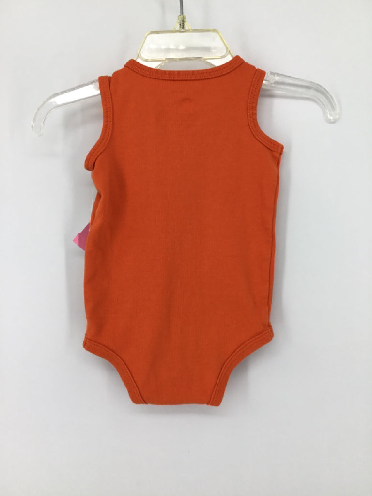 primary Child Size 0-3 Months Orange Onesie