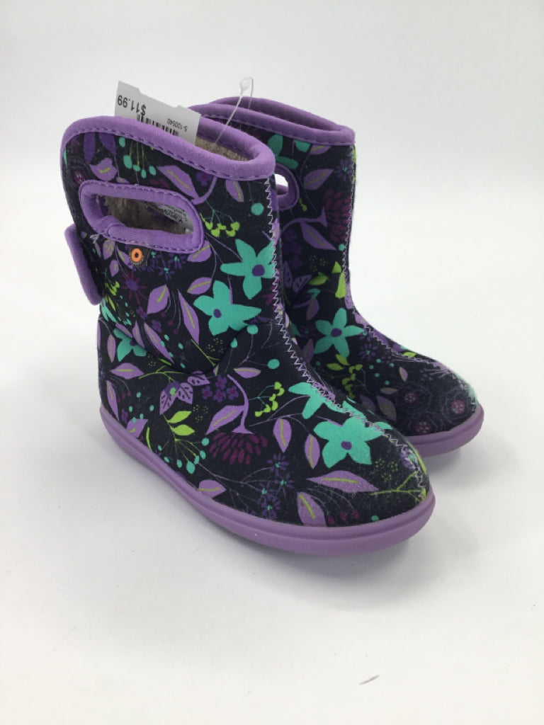 Bogs Child Size 10 Purple Rain/Snow Boots