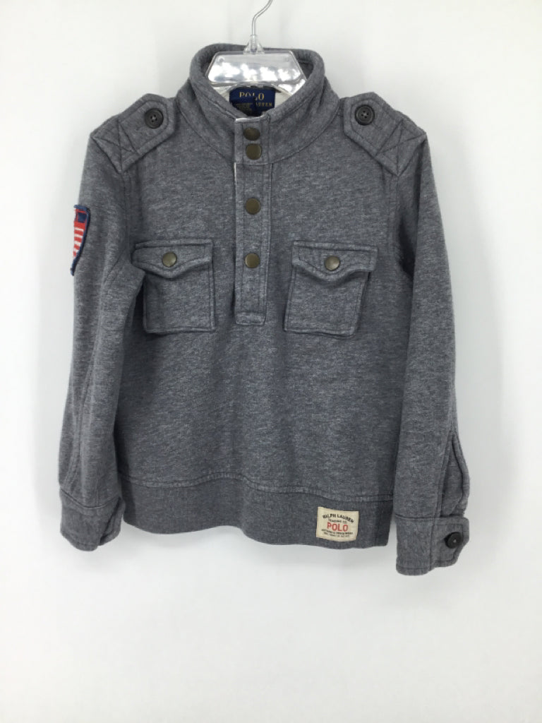 Ralph Lauren Child Size 4 Gray Solid Shirt - boys