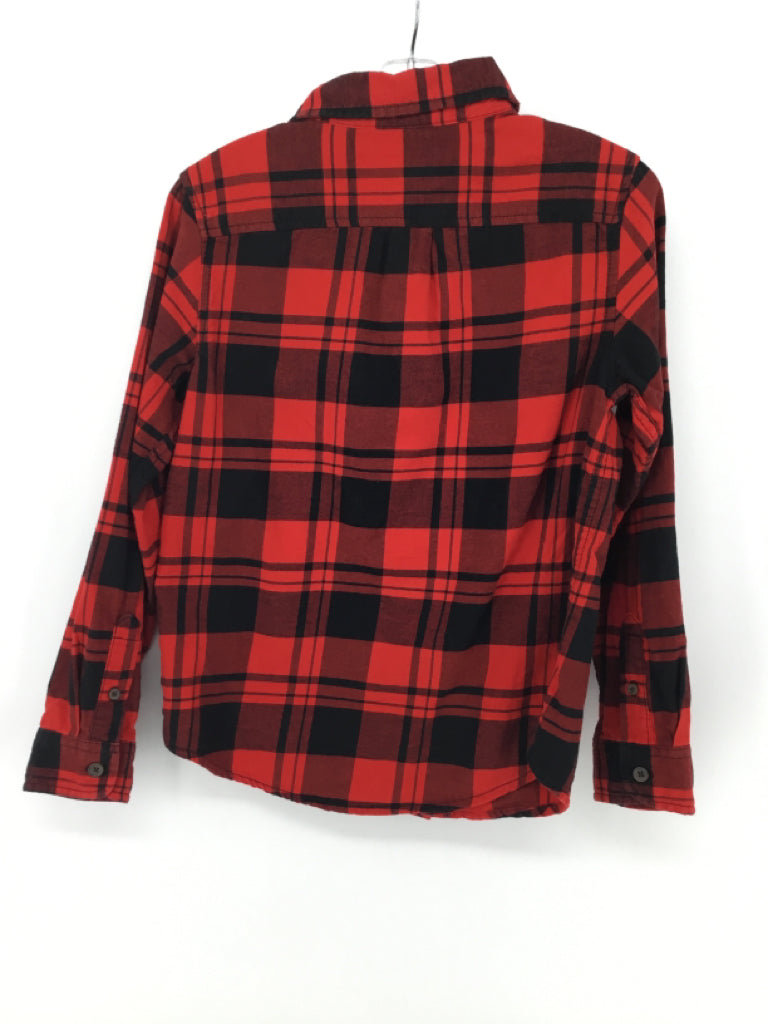 Cat & Jack Child Size 8 Red Plaid Shirt - boys