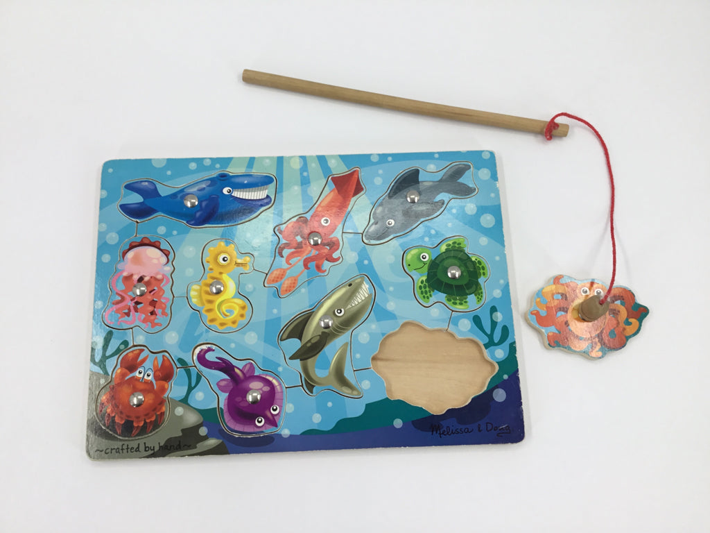 Melissa & Doug Magnetic Wooden Fishing Game