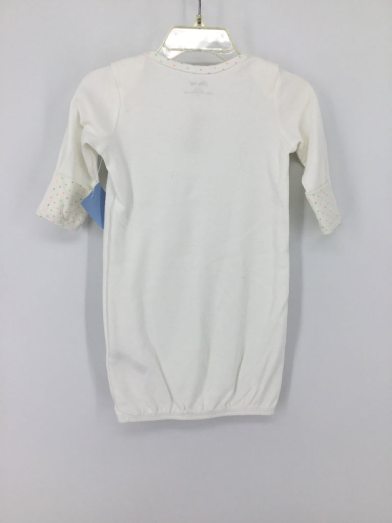 Little Me Child Size 0-3 Months White Sleepers