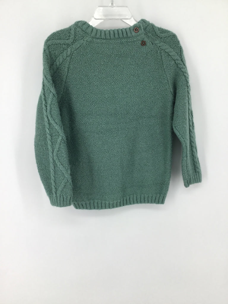 H & M Child Size 3 Green Sweater - girls
