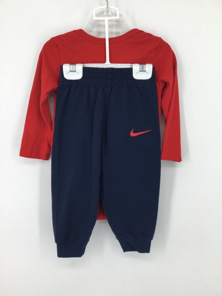 Nike Child Size 24 Months Red screen printed Outfit - boys