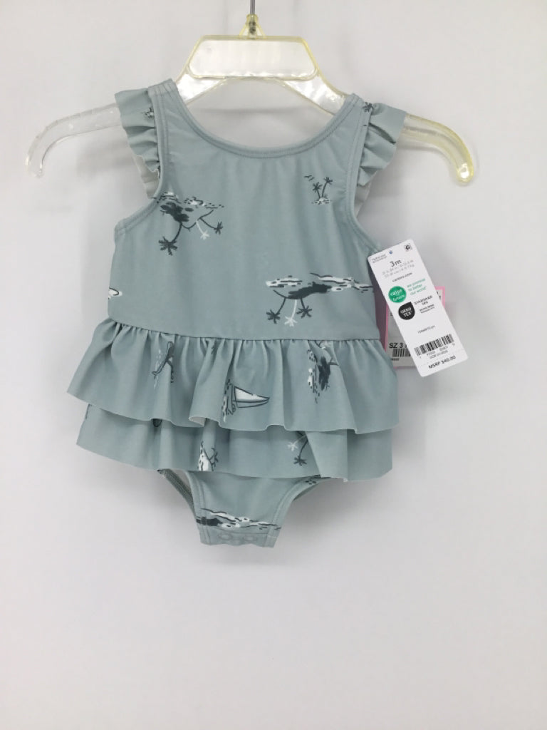 Carter's Child Size 3 Months Blue Swimwear - girls