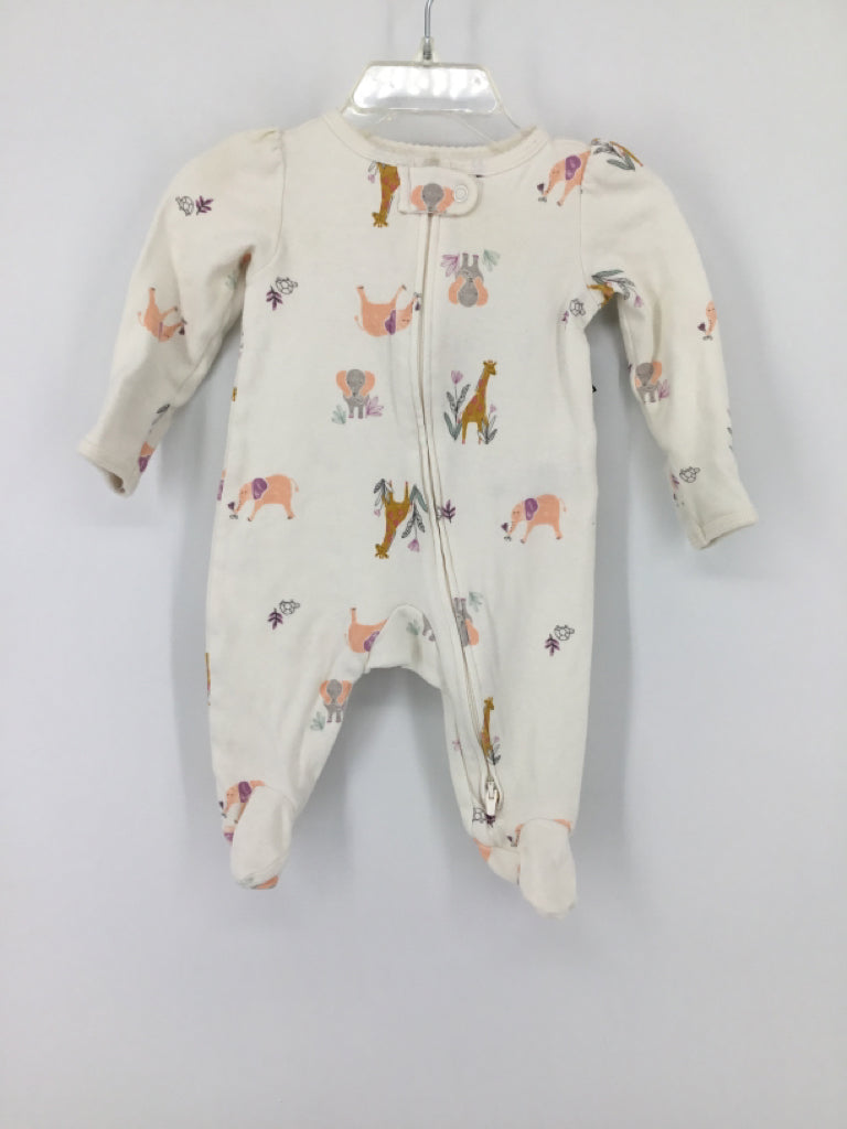 Carter's Child Size 3 Months White Sleepers