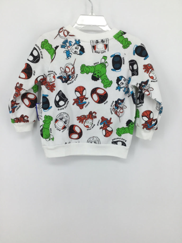 Marvel Child Size 2 White Character Sweatshirt - boys