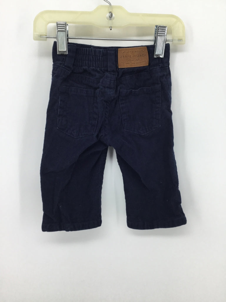 Janie and Jack Child Size 3-6 Months Navy Solid Pants - boys