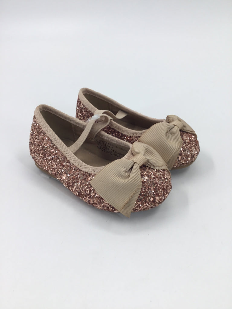 Kiderence Child Size 5 Toddler Rose Gold Dress Shoes