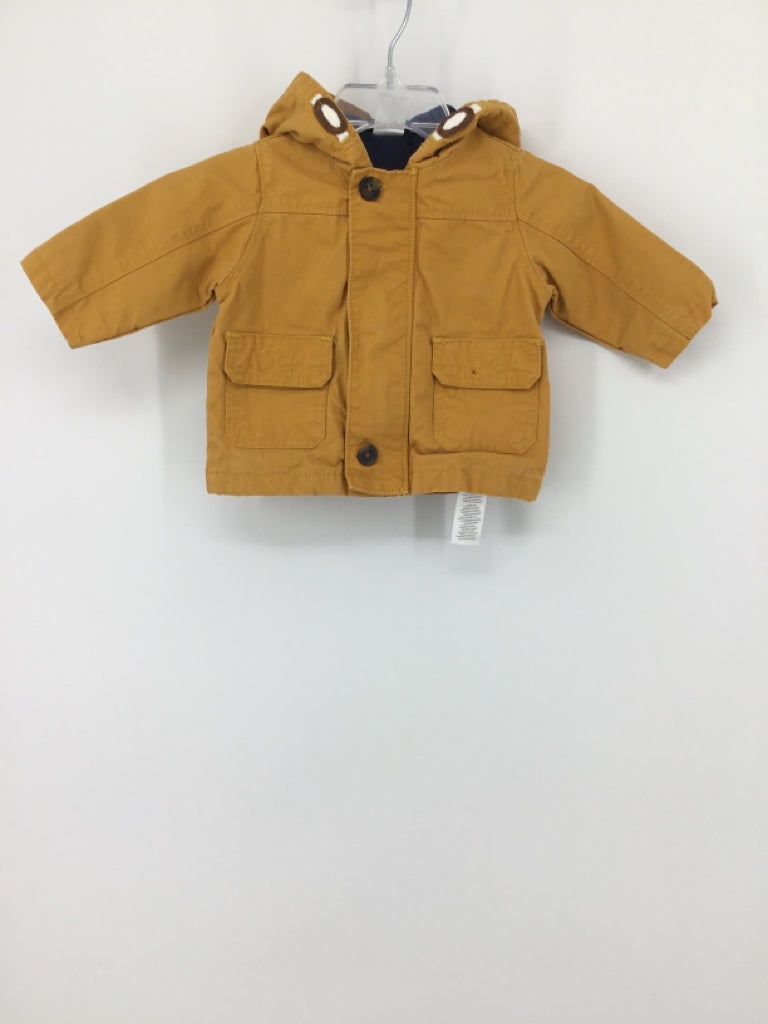 Carter's Child Size 3 Months Mustard Solid Jacket - boys