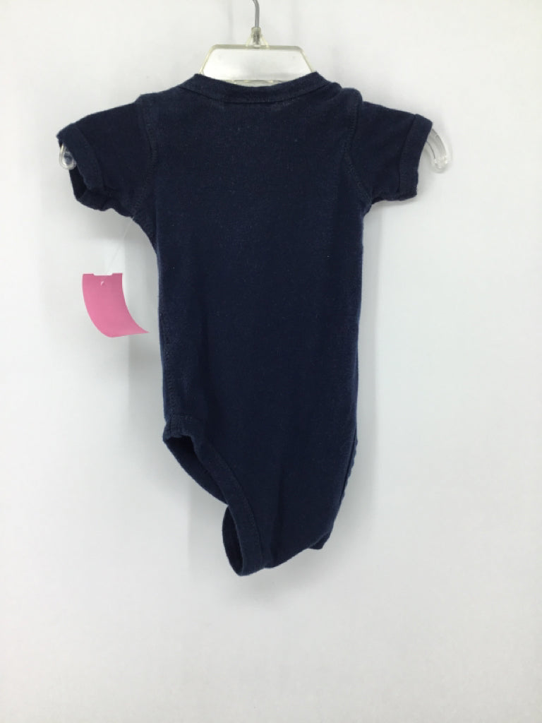 Soft As A Grape Child Size Newborn Navy Onesie
