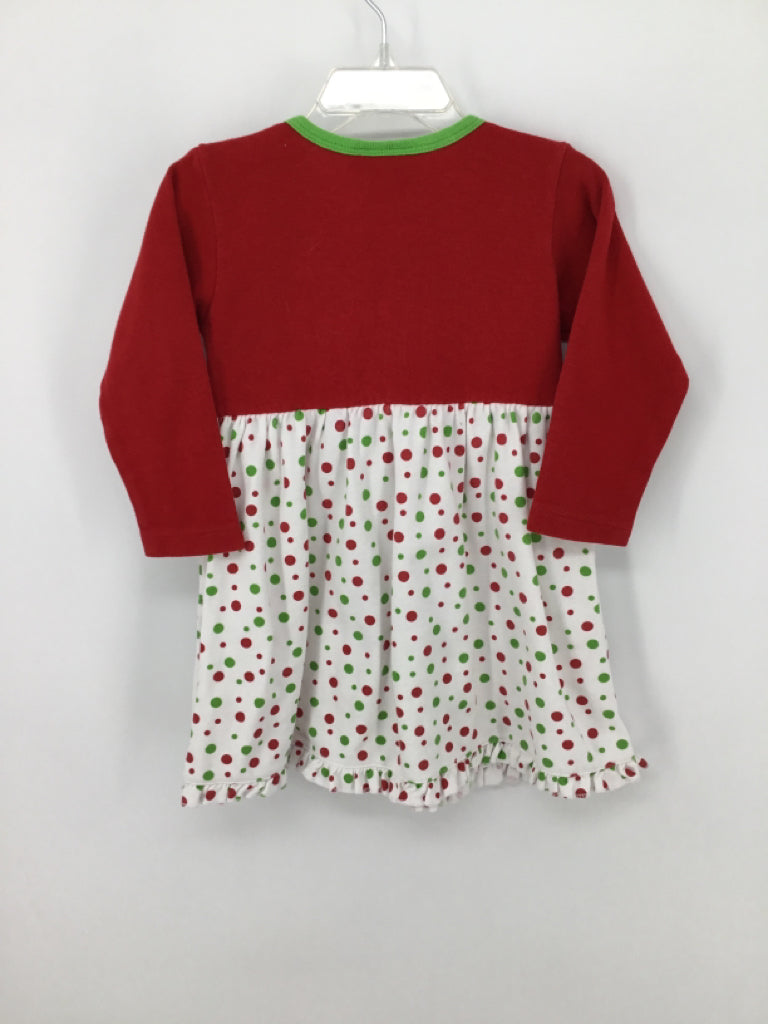 Luigi kids Child Size 3 Red Christmas Dress