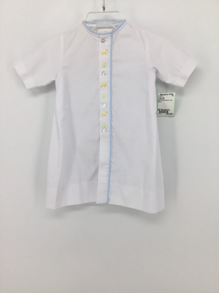 Lullaby Set Child Size Newborn Blue Embroidered Outfit - boys