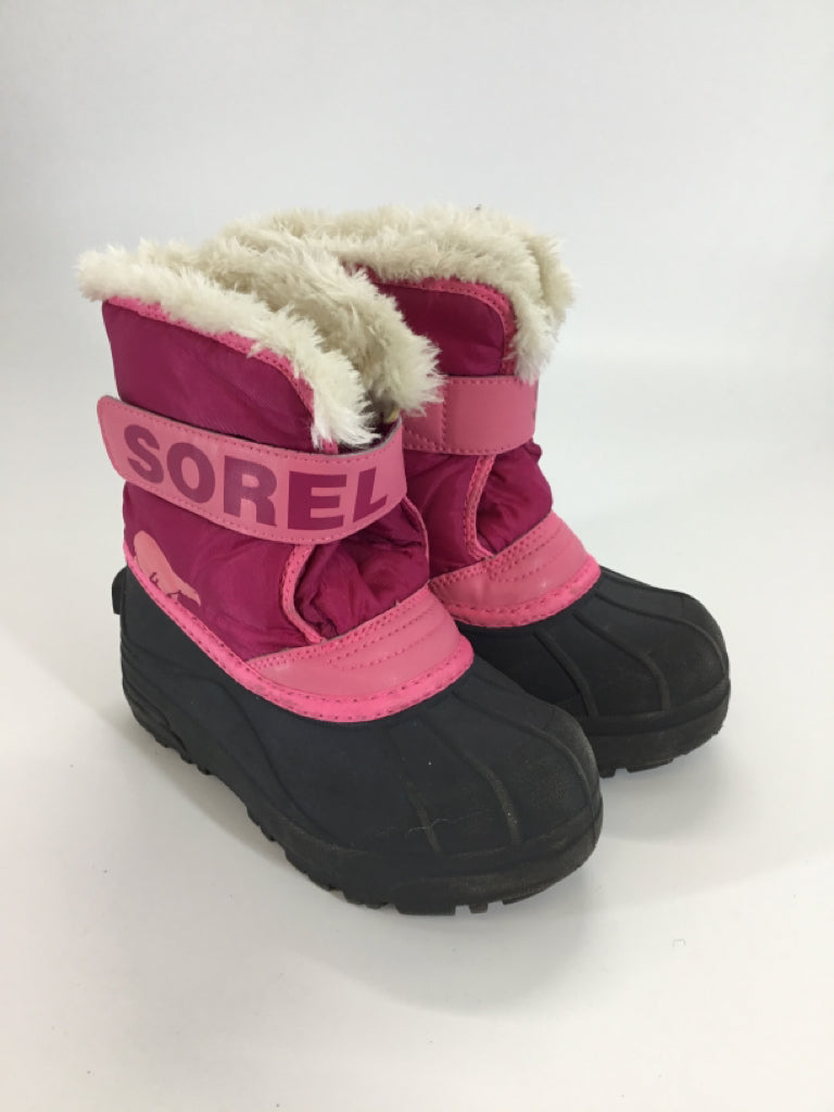Sorel Child Size 12 Pink Rain/Snow Boots