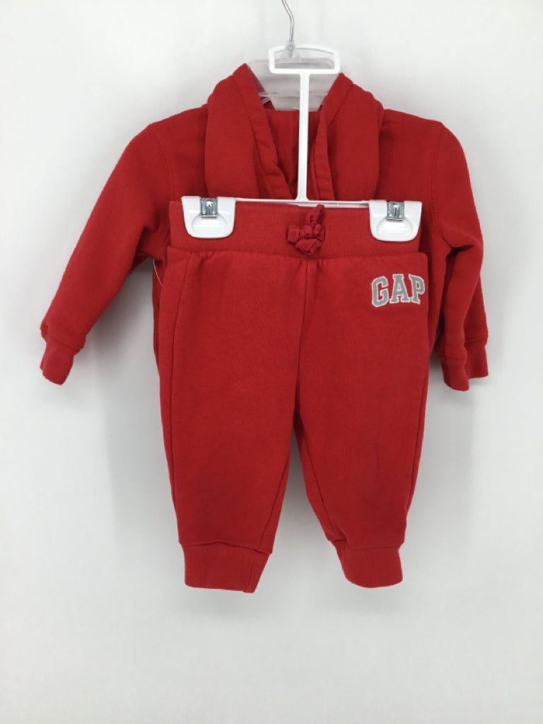 Baby Gap Child Size 6-12 Months Red Solid Outfit - boys