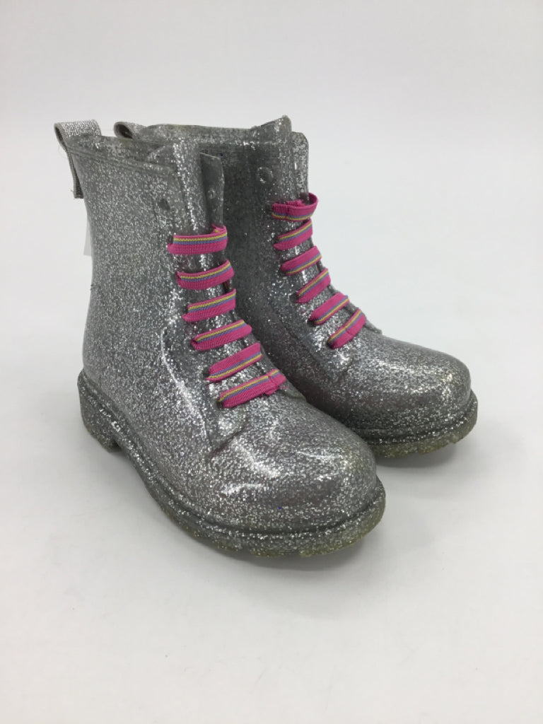 Western Chief Child Size 10 Silver Rain/Snow Boots