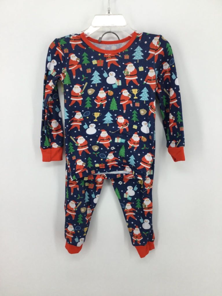 Mea & Co Child Size 2 Navy Christmas Pajamas
