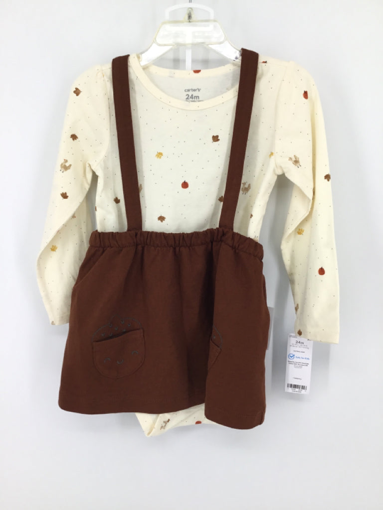 Carter's Child Size 24 Months Brown Thanksgiving Outfit