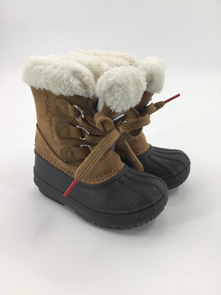Nautica Child Size 8 Toddler Brown Rain/Snow Boots
