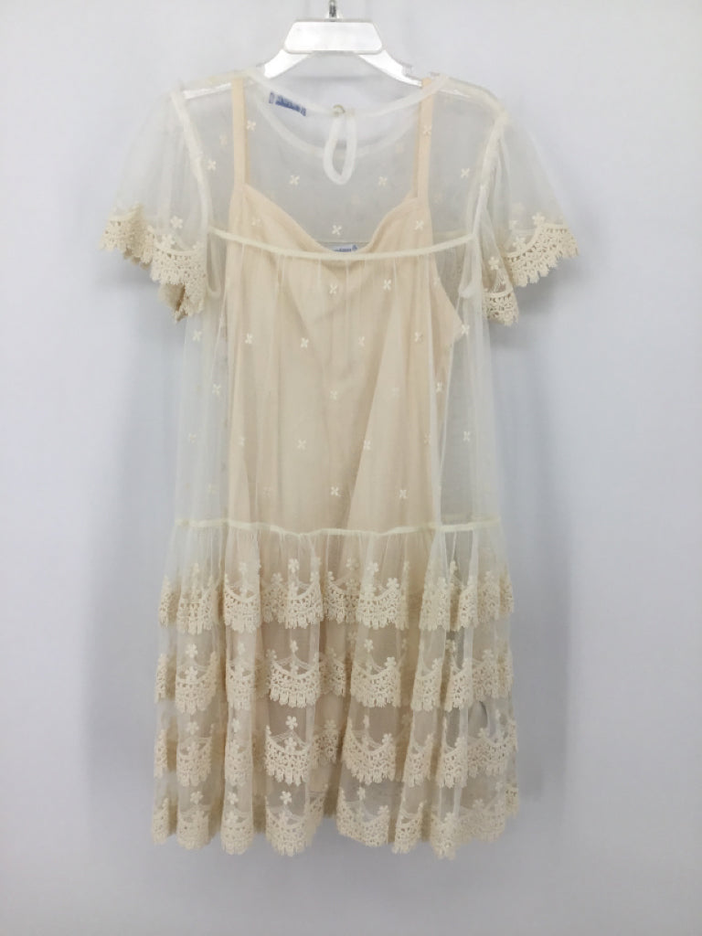 Mayoral Child Size 7 Cream Dress - girls