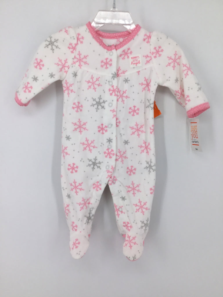 Just One You Made by Carters Child Size 3 Months White Sleepers
