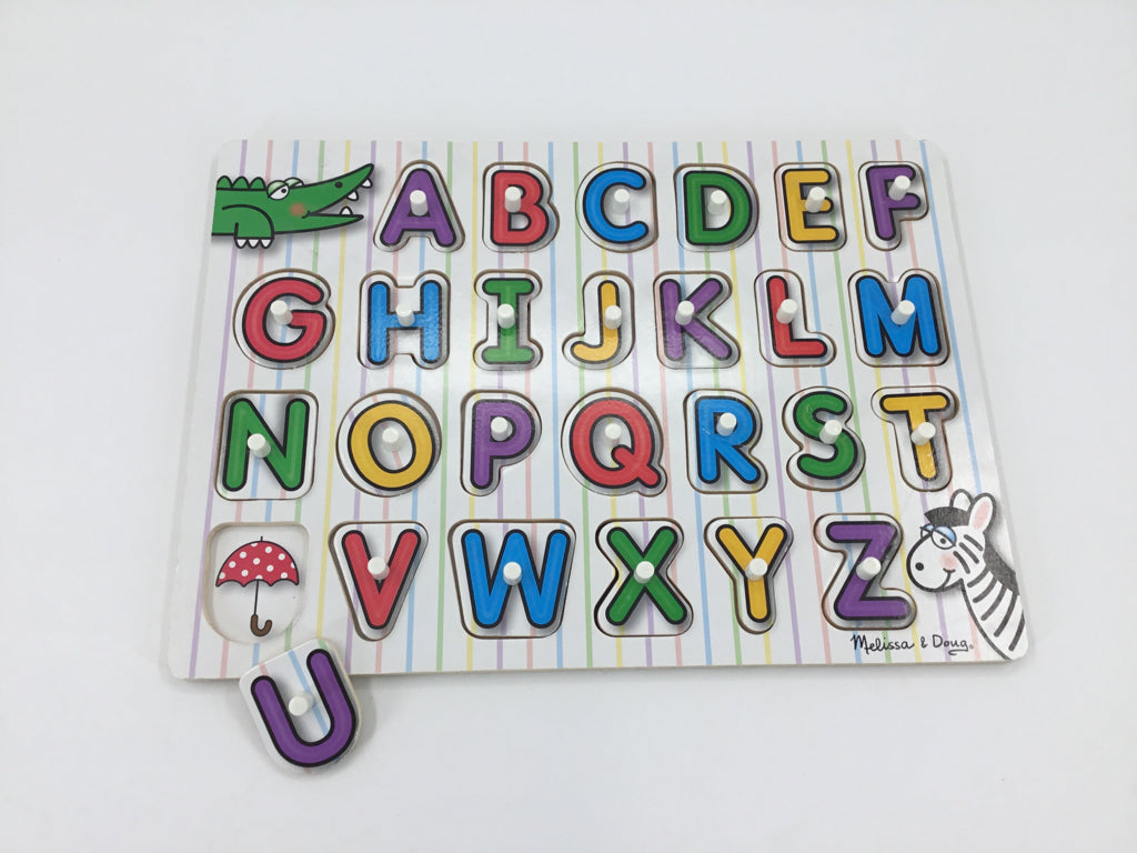 Melissa & Doug Lift & See Peg Puzzle - Alphabet