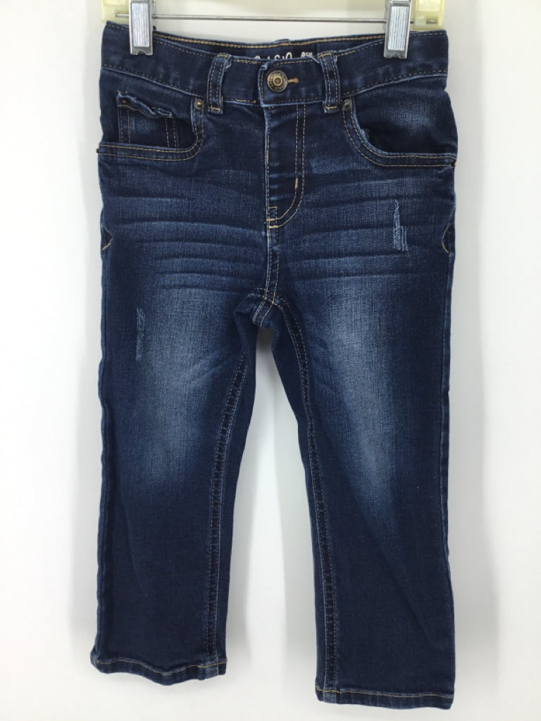 Cat & Jack Child Size 3 Blue Solid Jeans - boys