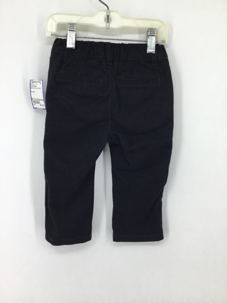 Childrens Place Child Size 12-18 Months Black Solid Pants - boys