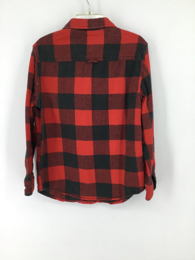 Denim & Flower Child Size 7 Red Checkered Shirt - boys