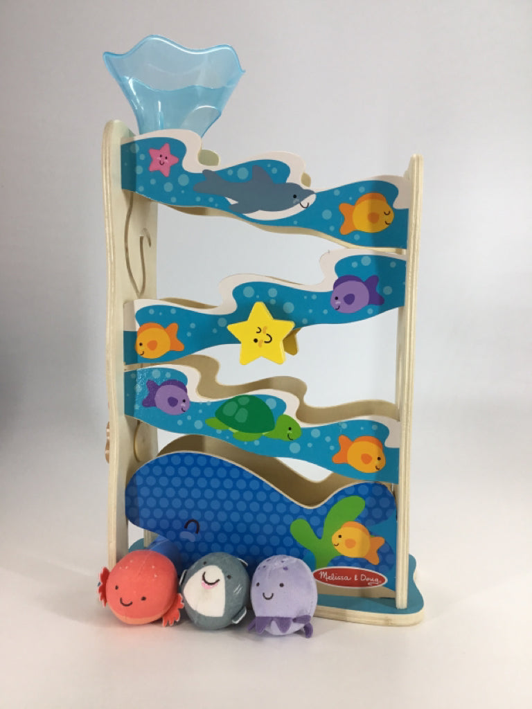 Melissa & Doug Rollables Wooden Ocean Slide