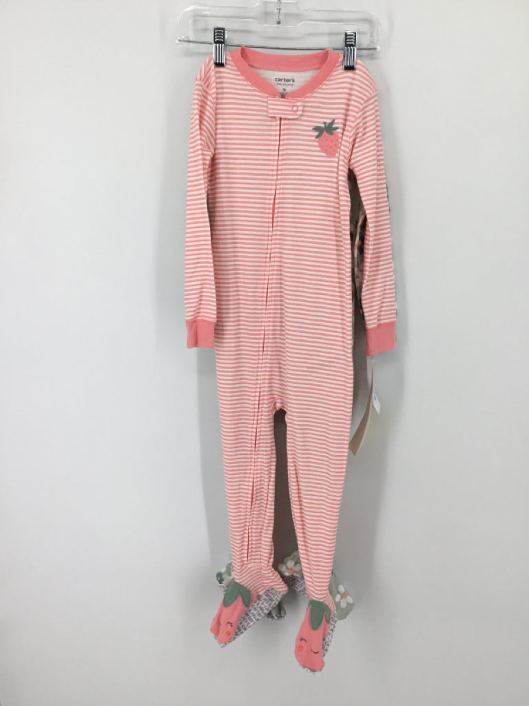 Just One You Made by Carters Child Size 3 Pink Sleepers