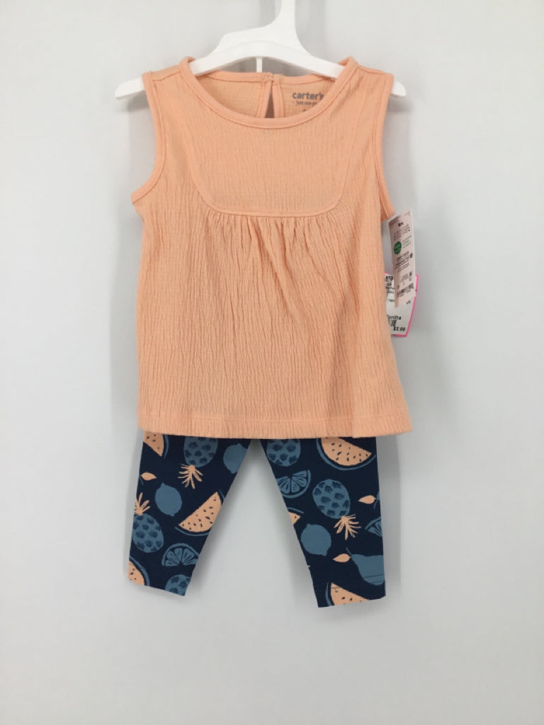 Just One You Made by Carters Child Size 9 Months Peach Outfit - girls