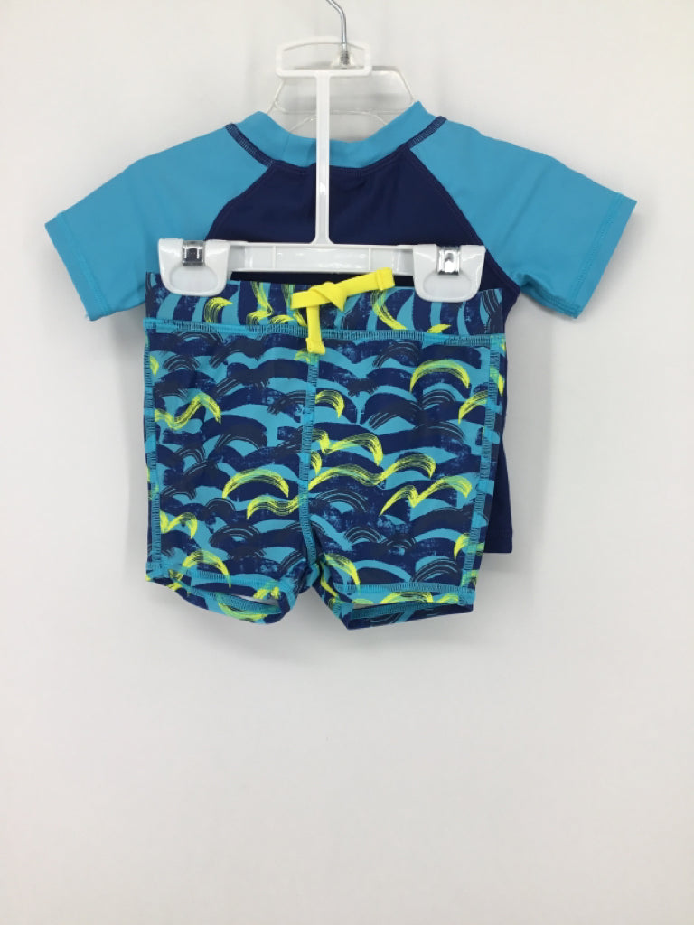 Tucker + Tate Child Size 9 Months Blue Solid Swimwear - boys